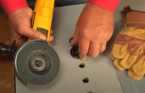 removing jb weld using grinder
