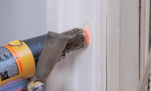 removing paint with heat gun