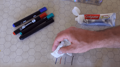 removing permanent marker with toothpaste