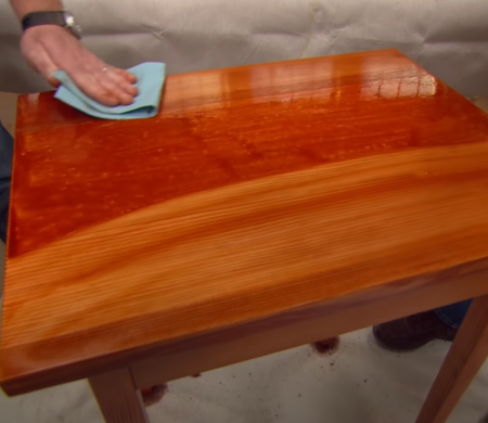 satin finish on a coffee table