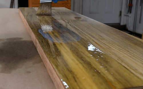 sealing the stained wood