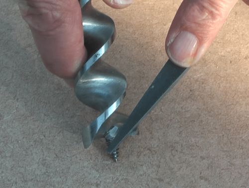 sharpening the auger tip