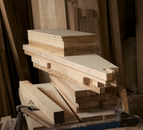 stacks of pine wood