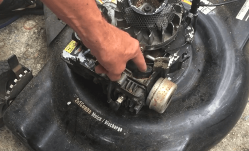 surging lawnmower engine intake manifold leak