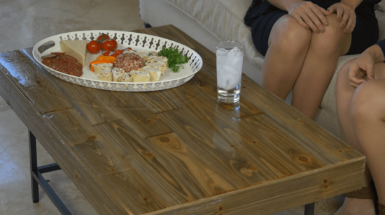 tabletop with flex seal finish