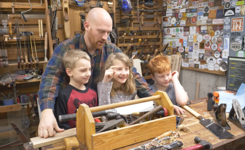 teaching kids woodworking