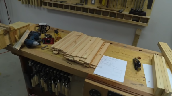tools and materials for making wooden blinds