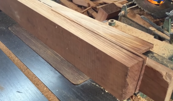 cutting lumber with table saw