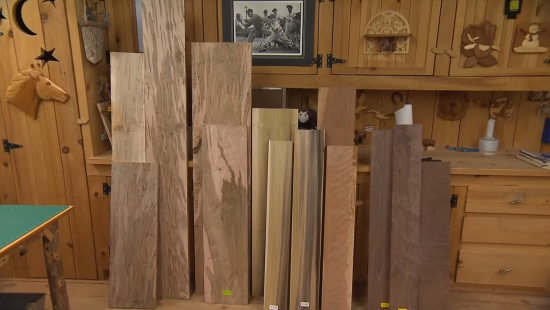 various types and sizes of lumber