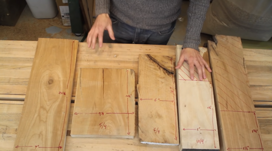 wood pieces with measurements