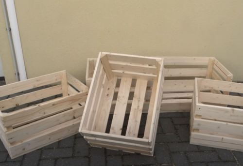 wooden crates from pallet