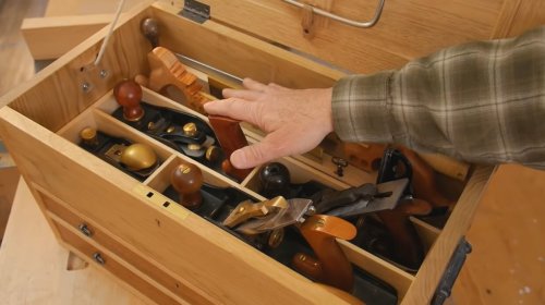 wooden tool chest